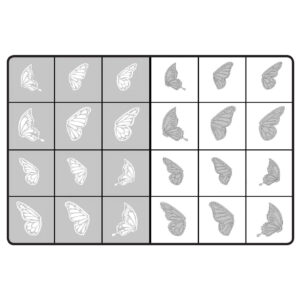airnails stencil butterfly wings