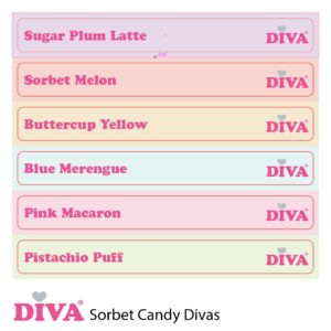 Diva Naamlabels Sorbet Candy collectie