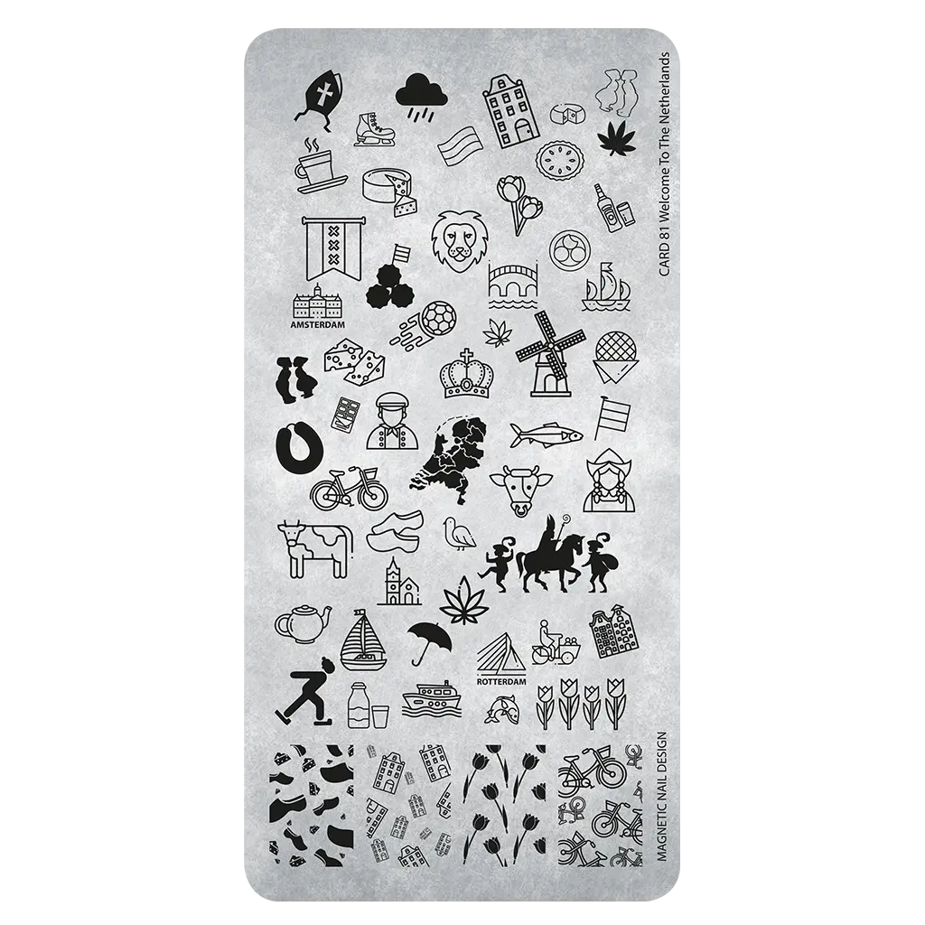 Stampingplate 81 Welkom to the Netherlands