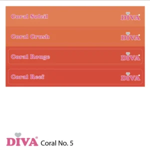 Diva Naamstickers Coral no.5