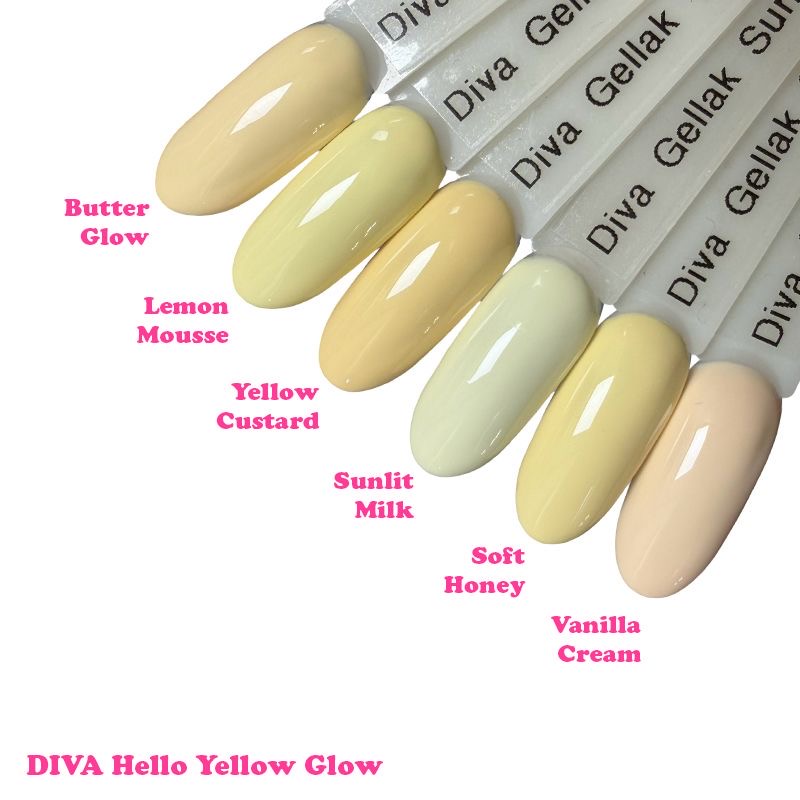 Diva Gellak Set 6x10ml Hello Yellow Glow (Actieprijs) - Afbeelding 2