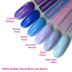 Alternative view of Diva Gellak Rebel Aqua 10ml  (Royal Blue and Berry collectie)