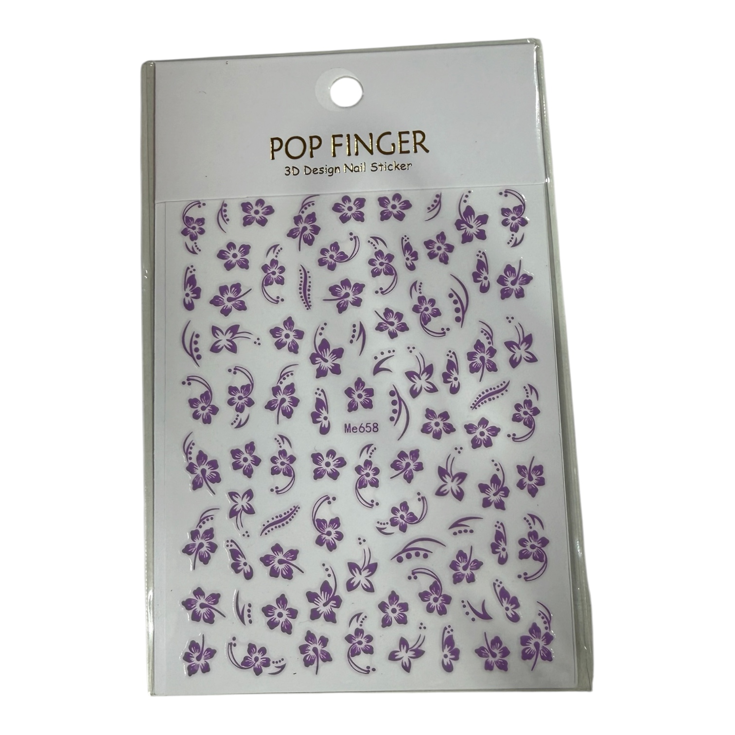 Sticker Bloem paars