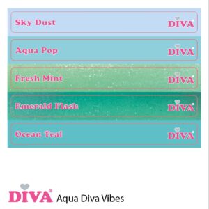 Diva naamstickers Aqua Diva Vibes