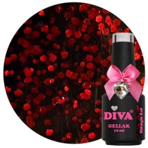 Diva Gellak Midnight Red 10ml (Flame of Passion collectie)
