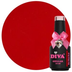 Diva Gellak Hot Mess Red 10ml (Too Hot To Handle)