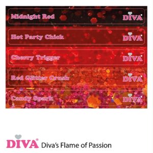 Diva Naamstickers Gellak Set Flame of Passion