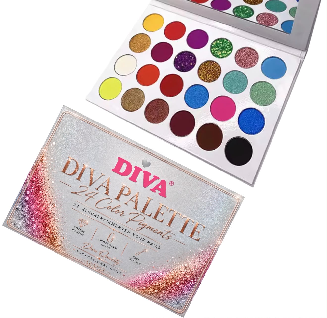 Diva 24 Color Pigment Palette